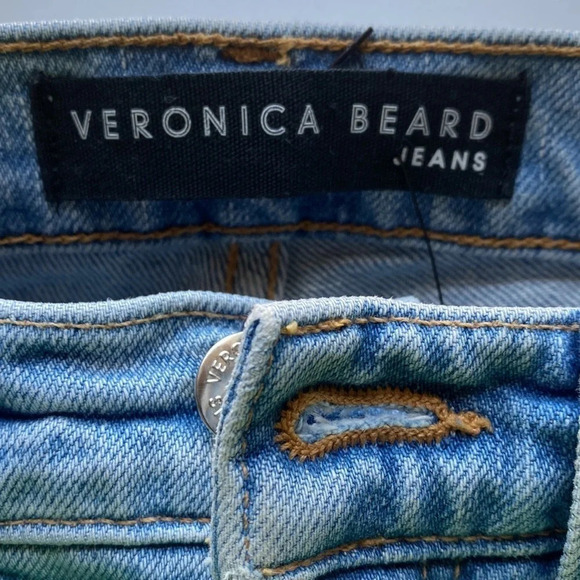 Veronica Beard Ines Lace-up Ankle & Cropped High Rise Jeans Size 24 - Picture 3 of 4